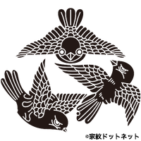 三羽飛び雀の家紋情報 家紋検索no 1 家紋ドットネット 日本最大 家紋7 000種以上を掲載