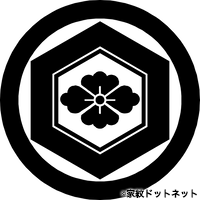 丸に亀甲に花菱の家紋情報 家紋検索no 1 家紋ドットネット 日本最大 家紋7 000種以上を掲載